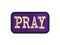 Pray Fun Text Multi-Color Embroidered Iron-On or Hook & Loop Patch Applique